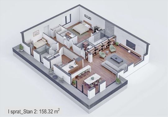 Vračar, kod Hrama Svetog Save, opremljen i useljiv