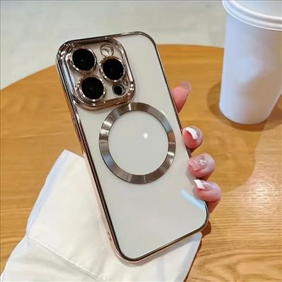 iPhone maska Magsafe zlatna 15 pro max  