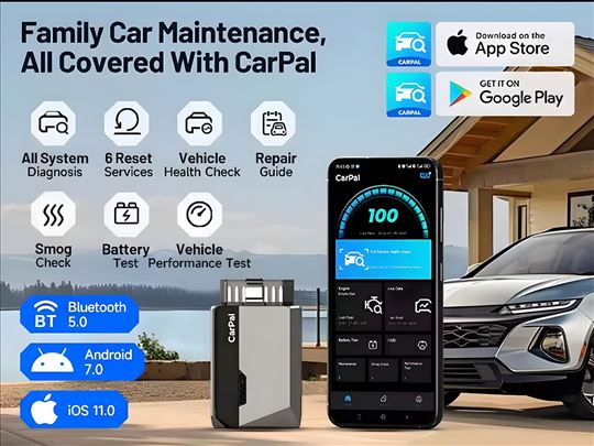 Novo - Topdon Carpal Bluetooth OBD2 za iOS i Andro