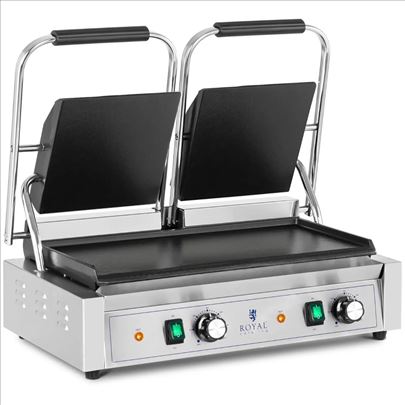 Royal Catering Kontakt električni grill 2x1800W