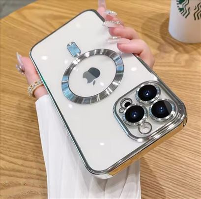 iPhone 12 SREBRNA maska Magsafe  