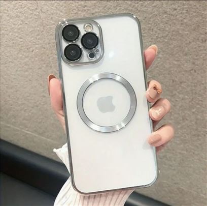 iPhone 13 pro max Srebrna maska Magsafe  