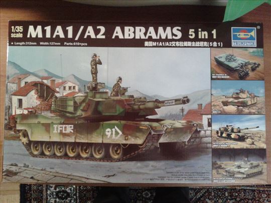 1/35 Trumpeter Abrams M1A1-A2 (5 in 1)