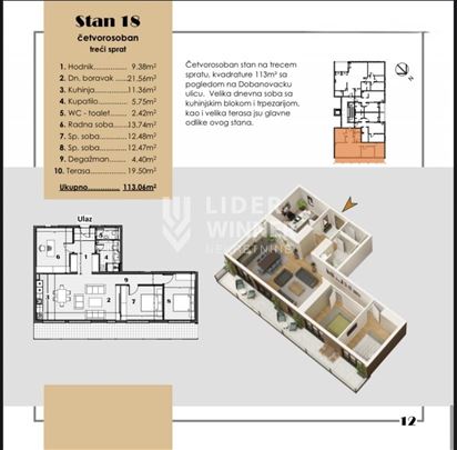 4.0 stan Zemun, novogradnja, garaza ID#131914