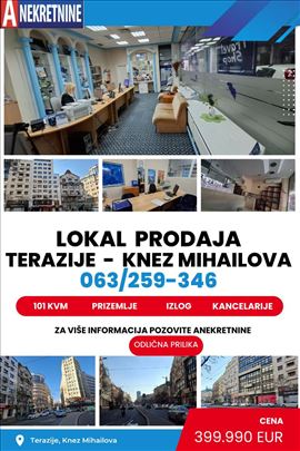 Prodaje se lokal na Terazijama - retko u ponudi!