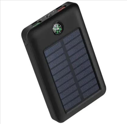 Powerbank solarni punjač novo led lampa, kompas