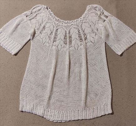 Vintage heklana bluza ručni rad vel. S 