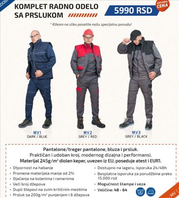 Komplet radno odelo sa prslukom (Premium)