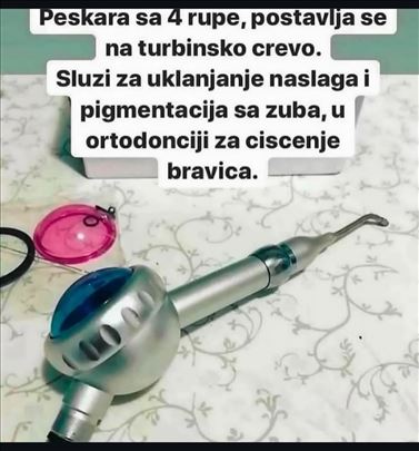 Peskara sa 4 rupe, postavlja se na turbinsko crevo