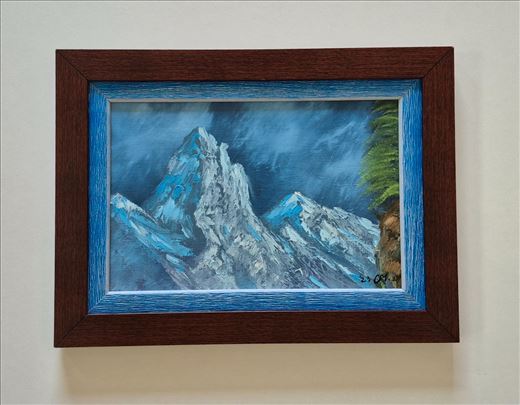 Ulje na platnu - Vrh planine, prelepo!