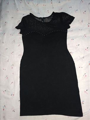 Crna Goth H&M uska haljina sa nitnama