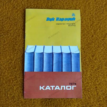 Katalog knjiga `V. Karadžić` IP Beograd 73/74