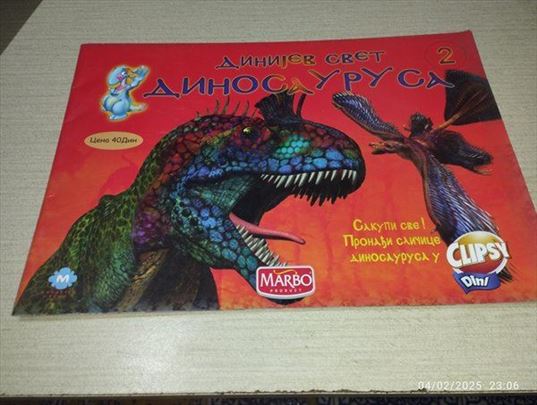 Album za sličice Dinijev Svet Dinosaurusa