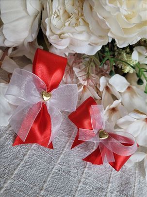 Cvetići za kićenje svatova-crvena traka/srce