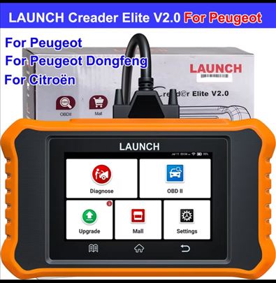 Novo- LAUNCH X431 Creader Elite V2.0 OBD2 Peugeot 