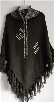 Vintage pončo zeleno bez vel. S/M