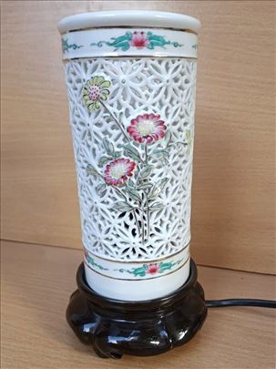 LUX stona Lampa PORCELAN čipka