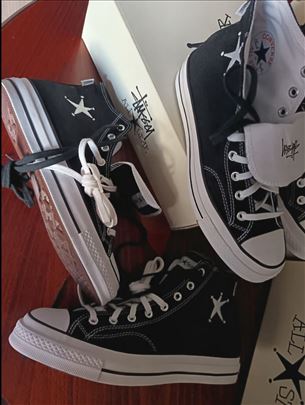 Converse, duboke crne starke, Stussy Chyck 70,44.5