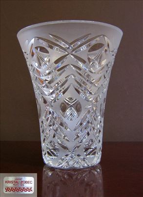 Kristalna vaza, 18cm, Zobec Slovenija + poklon