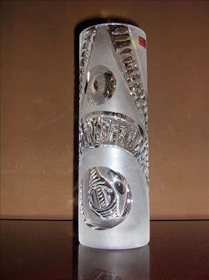 Kristalna vaza, 30cm, Zobec Slovenija + poklon