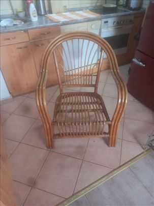 Velika stolica/fotelja od pravog bambusa