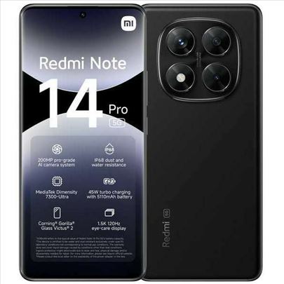Xiaomi Redmi Note 14 Pro 5G 12/512gb black +punjač