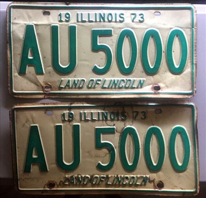Originalne Američke USA auto tablice 1973 vintage