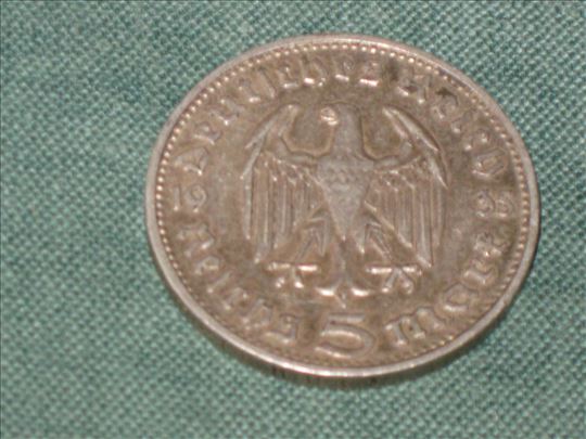-5 Reichsmark  1935  D