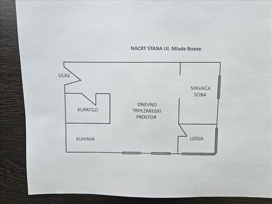 Vračar ul.Mlade Bosne,50m2, I/6, uknjižen, 185.000