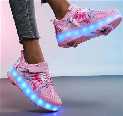 Patike roleri 2u1, ima brojeva,usb,pink ili bele š