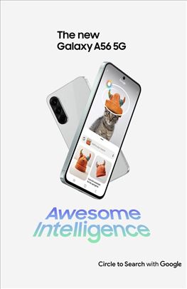 Samsung A56 5G  8/256gb Lightgray boja Novo! 