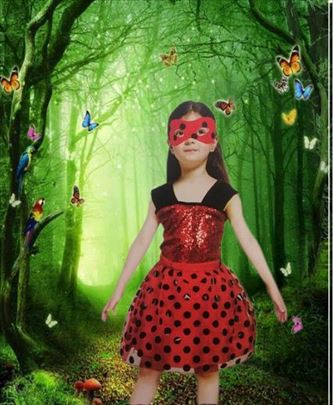 Akc. bubamara kostim ladybug za decu haljina mini