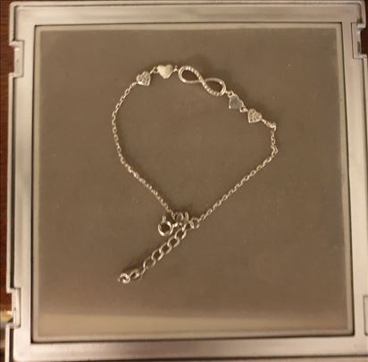 Pandora srebrna narukvica925-beskonacnost-made in