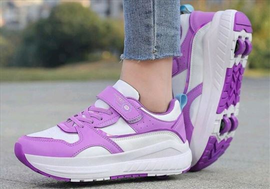 Patike roleri 2u1 ljubičasto-bele