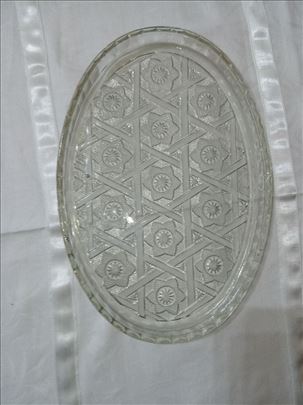 Retro manji kristalni servir oval