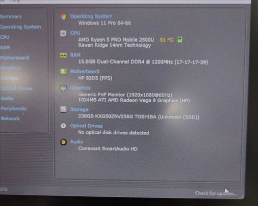 Hp 755 ryzen 5 pro 16gb ram 256ssd 