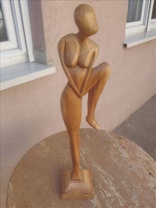 Umetnička,drvena figura devojke 52 cm