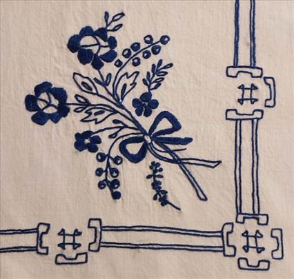 Novo etno vezeno platno za zidnjak ili jastučnicu 