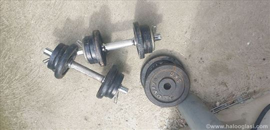 Tegovi f30 fabricki 27kg i 2 sipkice za bucice
