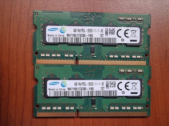 Samsung 2x4GB PC3L 1600Hz 12800S SODIMM memorija