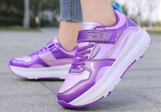 Patike roleri 2u1, plave,ljubičaste,pink-ima broje