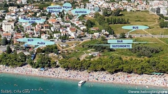 Crna Gora, Šušanj, apartmani blizu mora