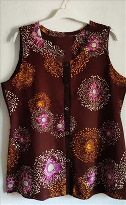 Vintage unikatna bluza - prsluk na kopčanje