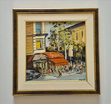 Ulje na lesonitu - Grad, prelepa slika!