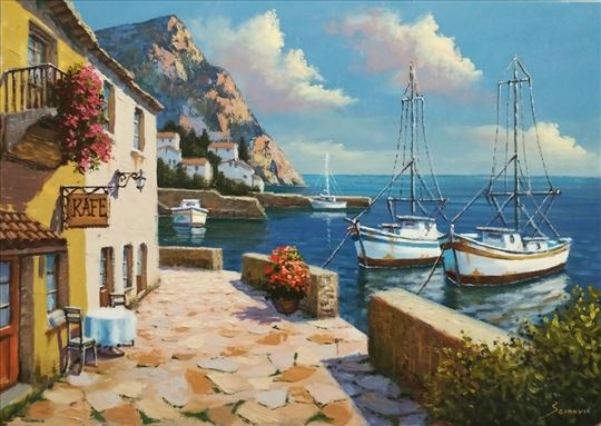 Miris Mediterana ulje na platnu Sainovic