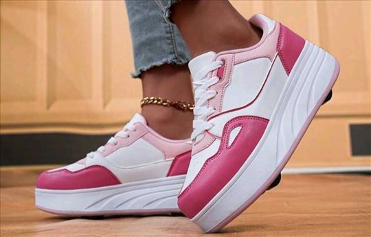 Patike roleri 2u1, ima brojeva, roze - bele