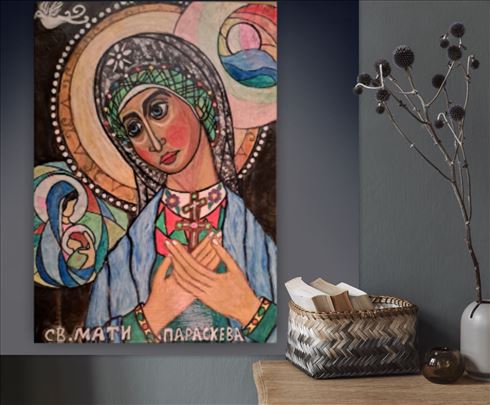 Sveta Petka ulje na platnu 35x45 