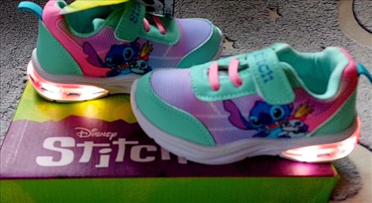 Stitch patike, plavo/roze, svetleći đon