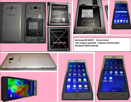 Samsung telefon/baterija Nokia 4 BLC/slušalice 