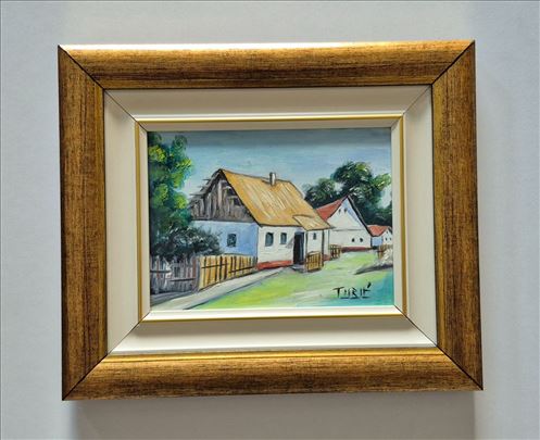 Ulje na lesonitu - Selo 10, minijatura